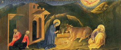 Adoration of the Magi Altarpiece, left hand predella of the Nativity, 1423 by Gentile da Fabriano